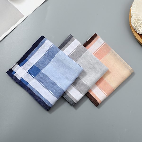 12 stk Herre lommetørklær, 100% mykt bomulls lommetørkle for menn bomull 40 x 40 cm