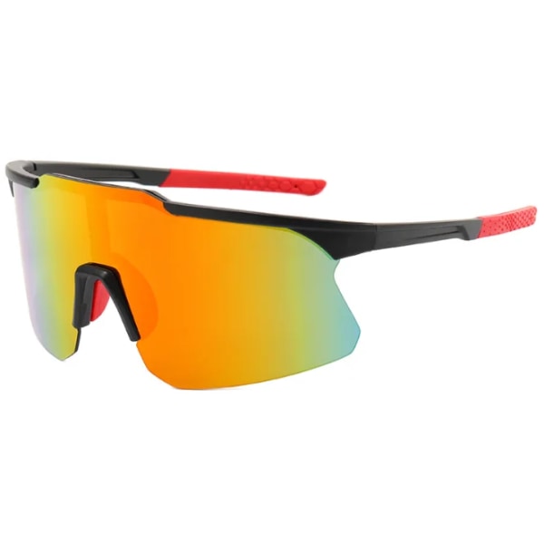 2024 Halvrammeløpebriller Overdimensjonerte Sportsvindtette Solbriller Sykling Utendørs Menn Sportsolbriller for Unisex 4 sunglasses unisex outdoor