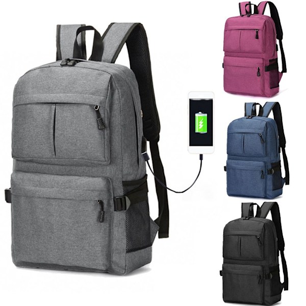 Large backpack shoulder laptop bag USB port Travel backpack