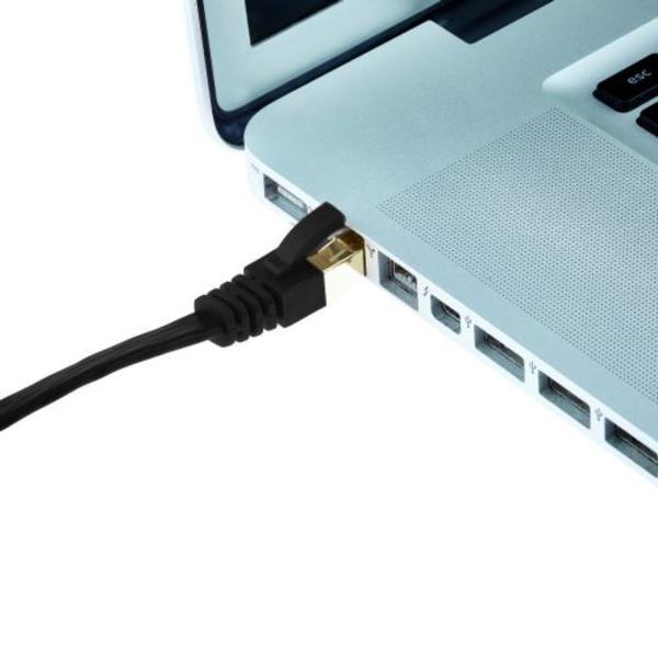 G-Shield 10m Ethernet-kabel Cat7 RJ45 LAN Nettverk Flatt Blind