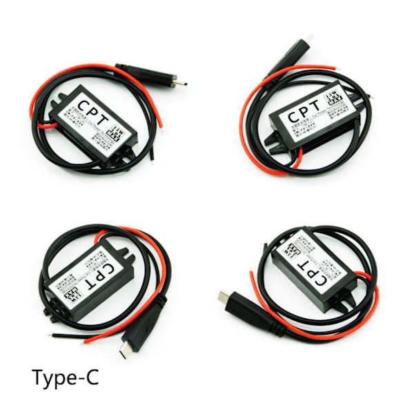 12V till 5V DC-DC Spänningsomvandlare Strömförsörjningsadapter Spänningsregulator Enkel att använda 0.05 USB with ears