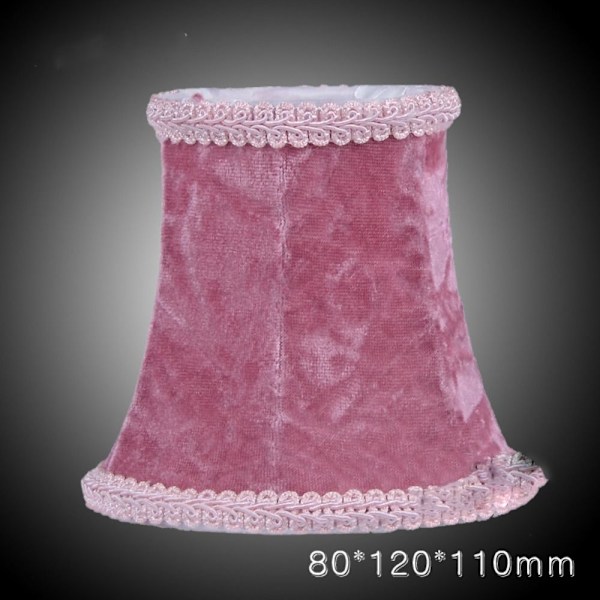 Lampeskærm i stof med klemme, Lyserød pink