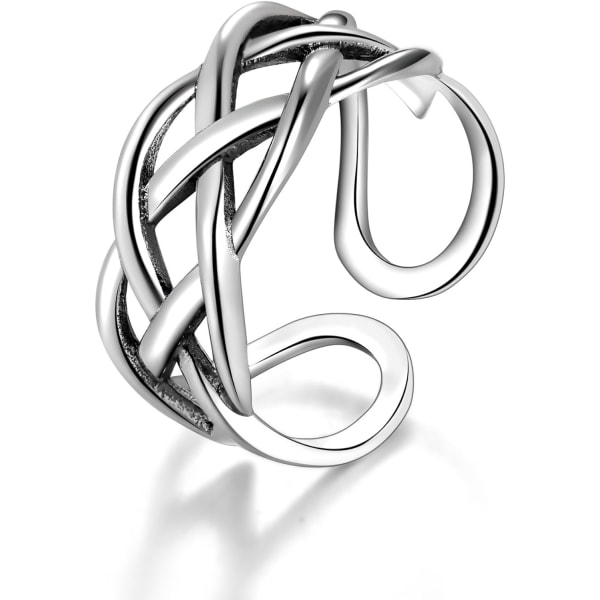 Celtic Knot Ring 925 Sterling Silver Öppen långfingerknoge