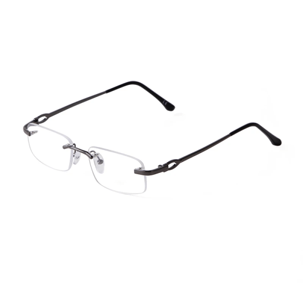 ADE WU STY9065C metalliske rimless designer solbriller for menn, kjente merker, rektangulære anti-blått lys optiske briller C4