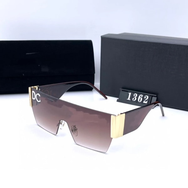 Merkebriller ultra luksus solbriller for menn og kvinner firkantede briller UV400 solbriller 2024 nye designprodukter Brown Fashion Sunglasses