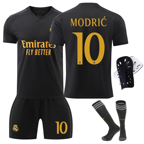 23-24 Real Madrid udebanetrøje sort nr. 7 Vinicius 1 Courtois 5 Bellingham Size 7 protective gear with socks XXL