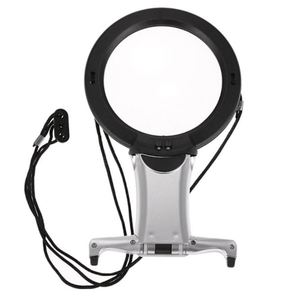 Förstoringsglas med ljus 2x6x set Stort handsfree-läs