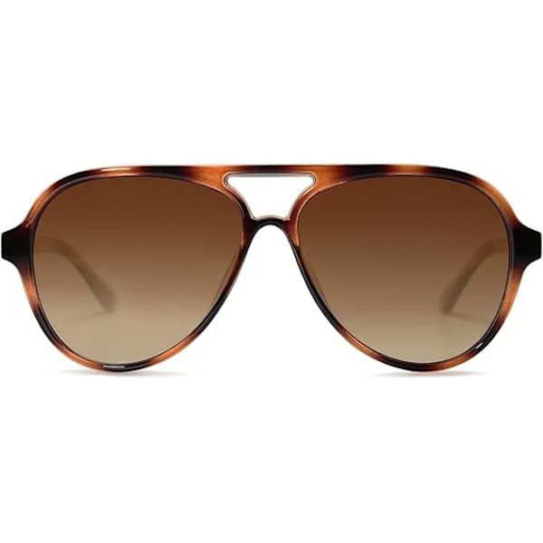 Klassiske Polariserende Aviator Solbriller til Kvinder og Mænd Retro Dobbeltbro Aviator