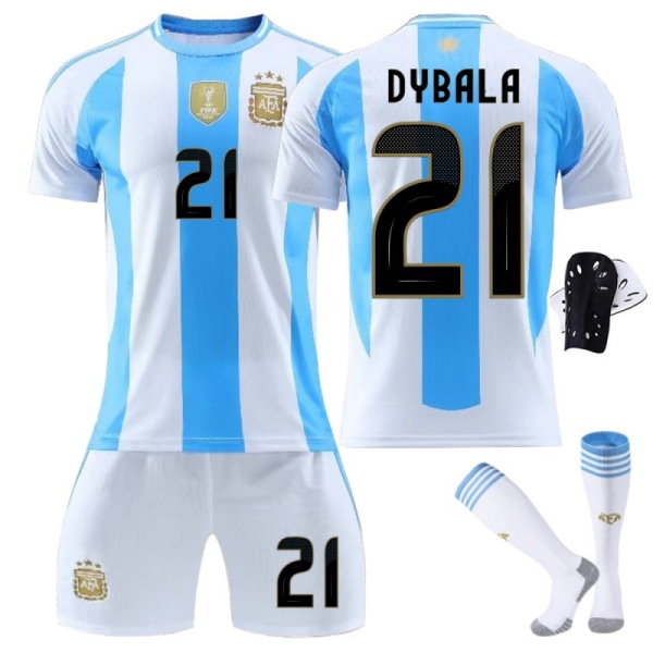 24-25 Argentiinan koti-Amerikan jalkapallon maajoukkueen peliasu nro 10 Messi 11 Di Maria 8 Enzo 21 pelipaita setti No. 7+socks XL is suitable for heights