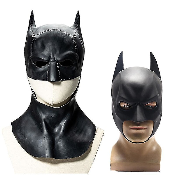 Helt ny Batman-maske Batman Latex Hodeplagg Cosplay Film Bruce Wayne, En Del, Svart