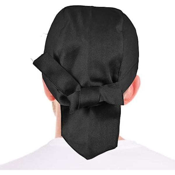 4 kpl kokkihattuja, säädettävä kokin bandana polycottonista, Cook H