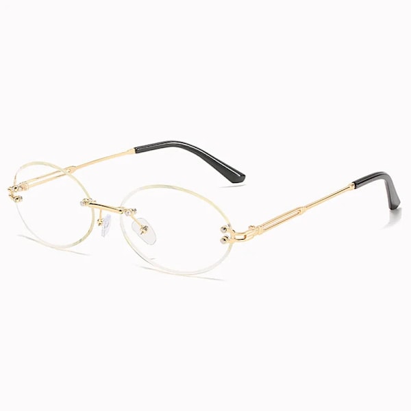 9959 Cool Fashion Små Ovale Rammeløse Briller Kvinder Trendy Rammeløse Solbriller 2024 C11 Oval