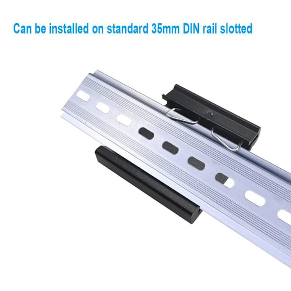 DIN-skena fästklämmor, Snap-in, 4 st