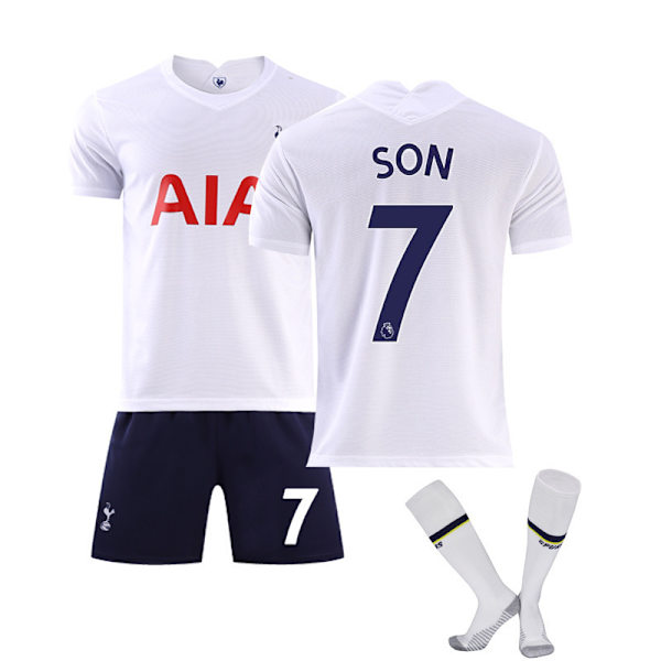 21-22 Tottenham Hotspur kotipaita nro 7 Son Heung-min nro 10 Kane aikuisten lasten lyhythihainen jalkapalloasu joukkueasu Tottenham Hotspur home number 7 M
