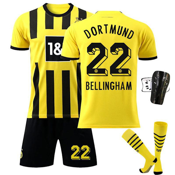 22-23 Dortmund koti jalkapallopaita nro 9 Haaland 11 Reus 22 Bellingham paita setti sukat No number socks #XS