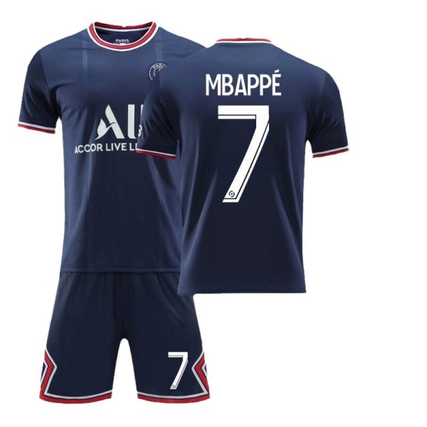 21-22 Paris hemtröja nr 30 Messi nr 7 Mbappe nr 10 Neymar fotbollströja sportkläder Paris home number 11 with socks 20#