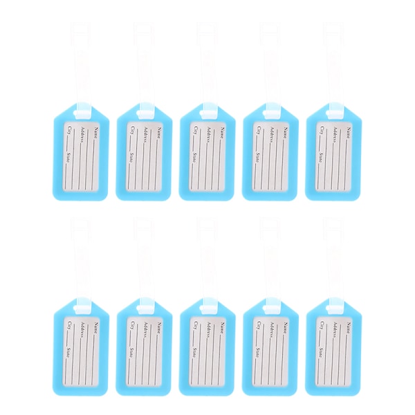 10 stk. Bagagemærker Kuffert Etiket Bagage Bærbar Etiket Rejse Sky blue