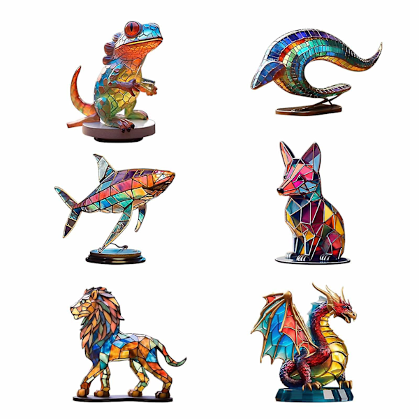 Ny Dragon Håndlavet Metal Figurer Kunst Dyrefigur Krystal Reptil Hjem Indretning Have Ornamenter