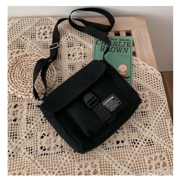 Skuldertaske Messenger Bag BLACK sort sort
