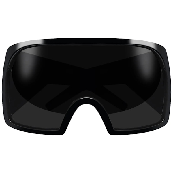 3722 Ylisuuret käärittävät mukautetut logon aurinkolasit naisille ja miehille Futuristiset kaarevat linssit Sävyt Muotisuoja Y2k Aurinkolasit Black oversized