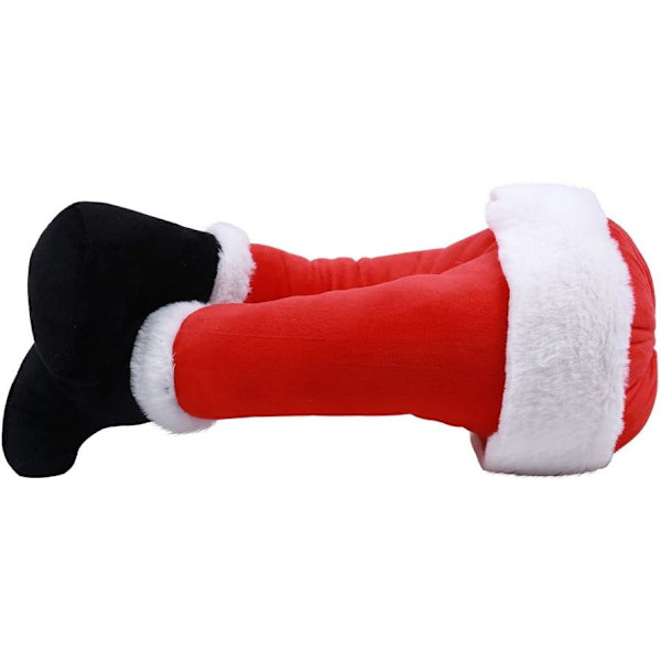 Joulupukin ja tontun jalat, plushiset täytetyt jalat kengillä