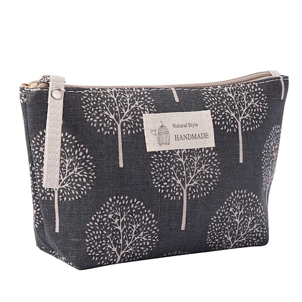 1 pc (wishing tree) Canvas cosmetic bag, small portable travel cosmetic