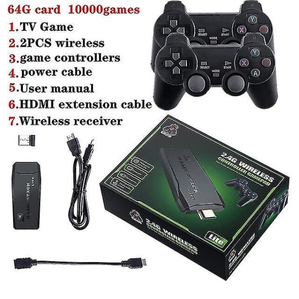 Mini Arcade Rocker 4k TV Game Console 32gb/64gb 3000+/10000+ Games for Fc/mame Family Video Game Console Support 2 Players 64G Card 10000 Games