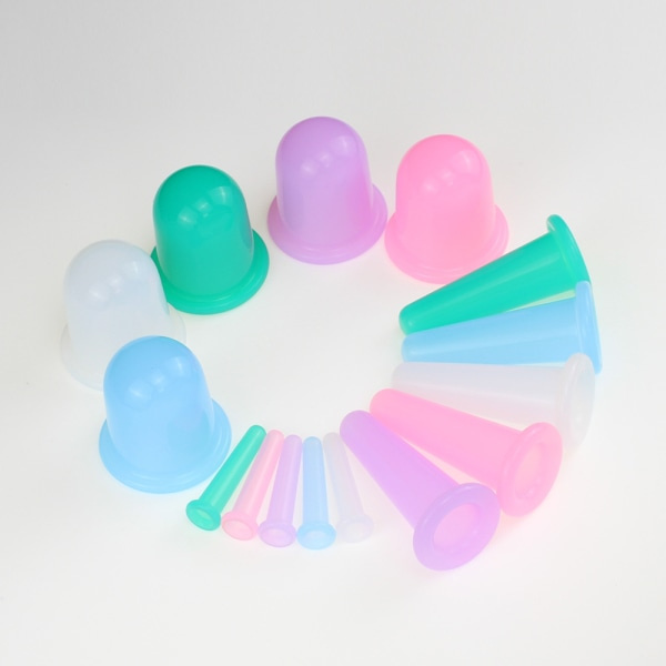 Cupping - Vakuumkopper til massage / cellulite behandling 4-pak hvid white