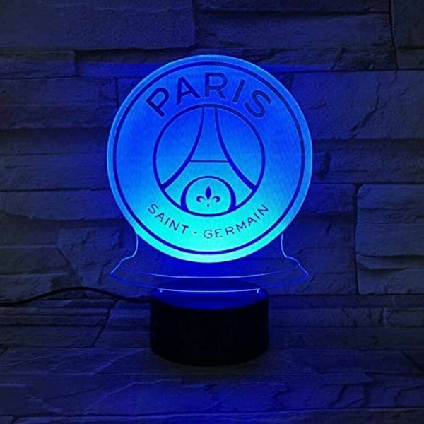 LED-yövalo FC Paris Saint-Germain Football Club 3D-illuusio KLB