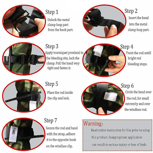 10 st Tourniquet Snabbapplicering med en hand Nödsituation Utomhus Första hjälpen-kit 10 Pcs size