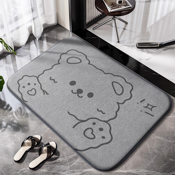 Imukykyinen kylpyhuoneen lattiamatto, kylpyhuoneen lattiamatto, liukuesteinen ovimatto, paksuuntettu memory foam, WC-matto, 40*60cm 40*60cm