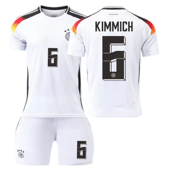 Europacupen-Tyskland hemmatröja nr 6 Kimmich nr 7 Havertz fotbollströja för vuxna för barn No socks size 6 28