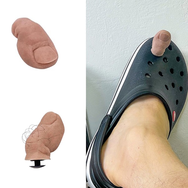 Stor Tå Croc Charm med Hår Återanvändbar Lättviktig Skodekor för Håliga Träskor Avhårad Dehaired pcs