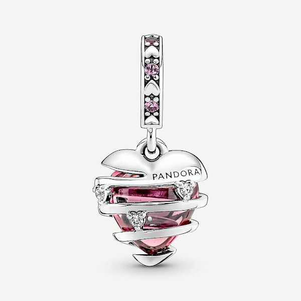 Pandora Declaration of Love Heart Shape Spiral Pendant + Gift Box