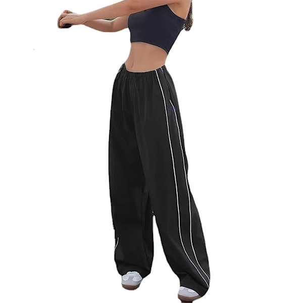 Sweatpants Dame Fallskjerm Bukser Y2k Bukser Baggy Cargo Bukser Fallskjerm Bukser Tenåring Y2K Vide Ben Sweatpants Vintage Baggy Bukser Dame 90-tallet