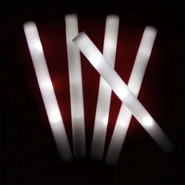 60 stk. Glow Sticks RGB LED Glow Foam Stick Glow Sticks Mørkt Lys til f 60pcs White