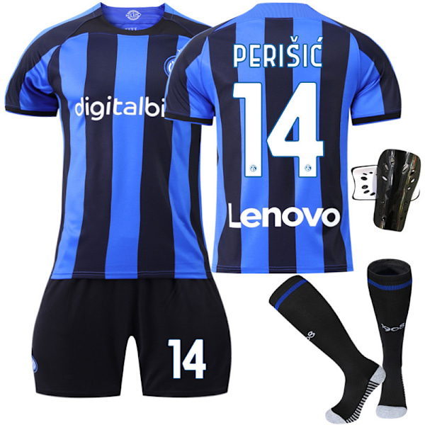 22-23 Inter Milan kotipaita No. 90 Lukaku No. 10 Lautaro No. 9 Dzeko jalkapalloasu aikuisille Inter Milan home game #XS
