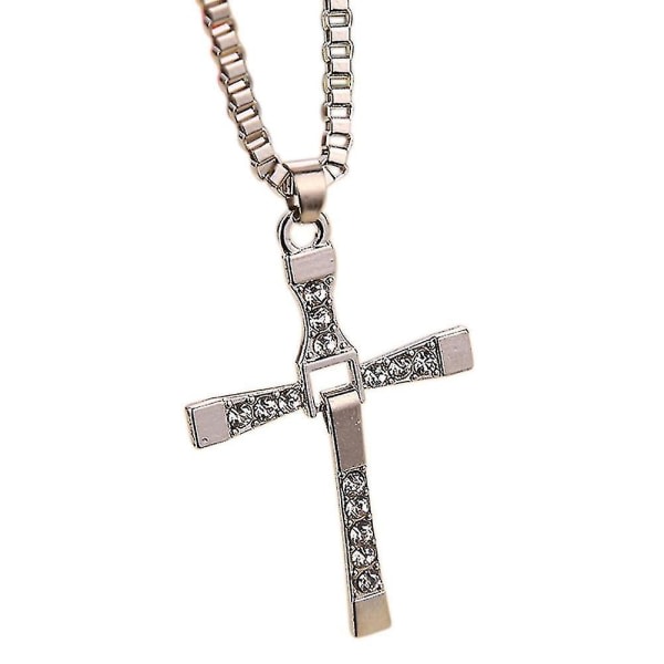 Dominic Toretto Cross Hängsmycke Halsband Kedja Silver