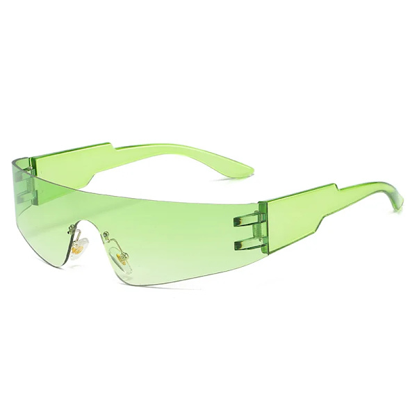 2024 Tulevaisuuden Aurinkolasit Trendikkäät Yhden Linssin Aurinkolasit Punk Gafas De Sol Fashi C2 Wrap Around Sunglasses