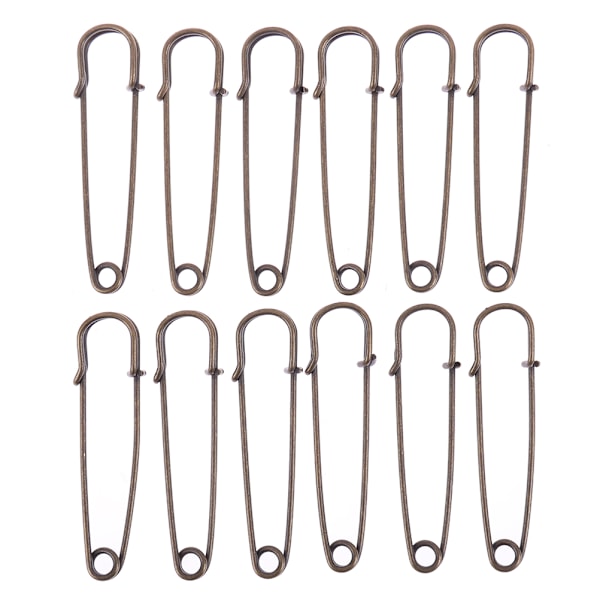 12 large strong stainless steel large jumbo safety pin