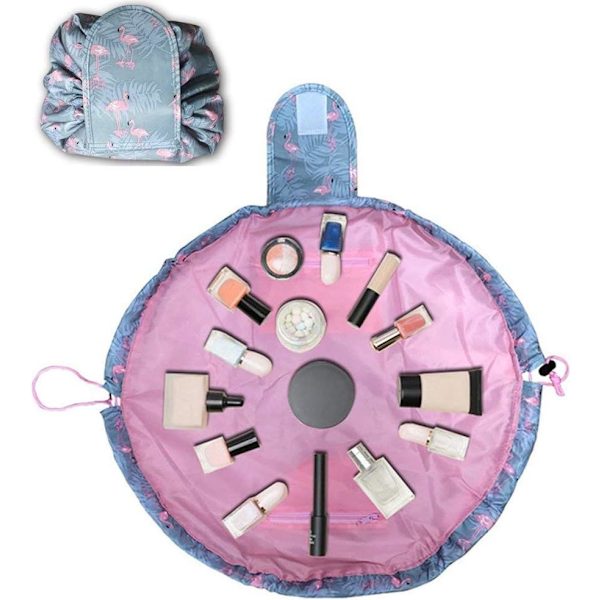 Toalettväska för flickor, Lazy Storage Cosmetic Bag, Kosmetisk sminkväska, Stor storlek, Bärbar, Fashion Design