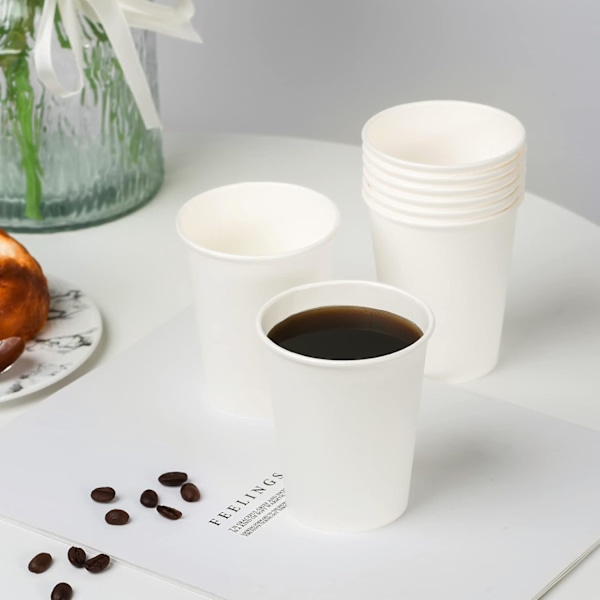 Kaffe Papirkopper 8 oz [100 pak], Engangs Kaffe Kopper, Varme Kaffe Kopper, Kontor (8 oz 100 pak)