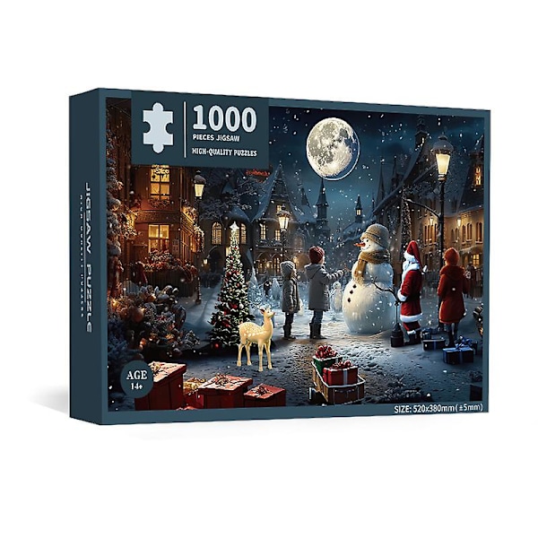 Julekalenderpuslespil med 1000 brikker - Puslespil til voksne og børn - Adventskalender 2023 Julegaver Hjemindretning .Julekalender