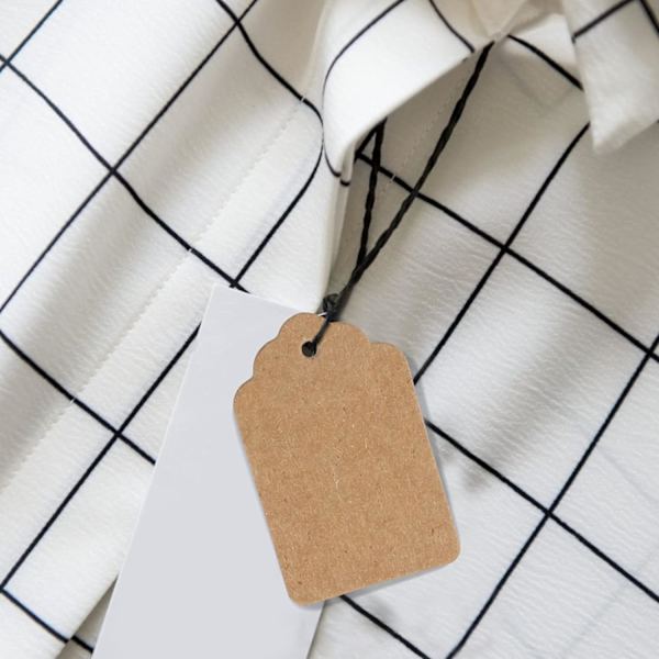 100 stk Kraft prislapper 3,2x5 CM Tag butikklapper Clot DXGHC