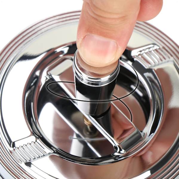 2X Sisä- ja ulkokäyttöön pyörivä metalli tuhkakupit - suljettu pyörivä tuhkakupit - tuhkakuppi tuuleen