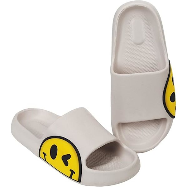 Slippers, Pudeslippers Sandaler til mænd, Unisex skridsikre hurtigtørrende badesko Indendørs Udendørs Åben tå Spa Bad Pool Fitnesscenter Hjem Casual