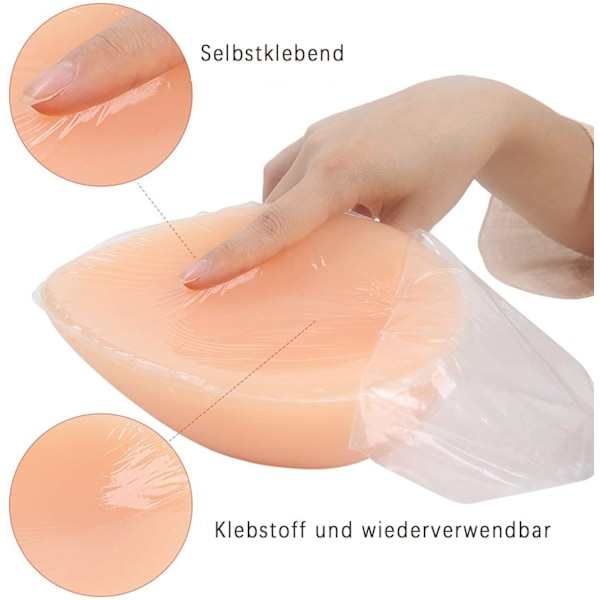 Adhesive silikon brystproteser for brystopererte