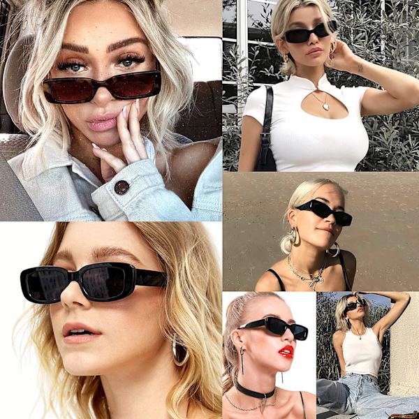 DLL95004 DL Rektangulära Solglasögon 2024 Anpassade Mode Designer Vintage Fyrkantiga gafas de sol Smal Fyrkantig Ram C3 square sunglasses