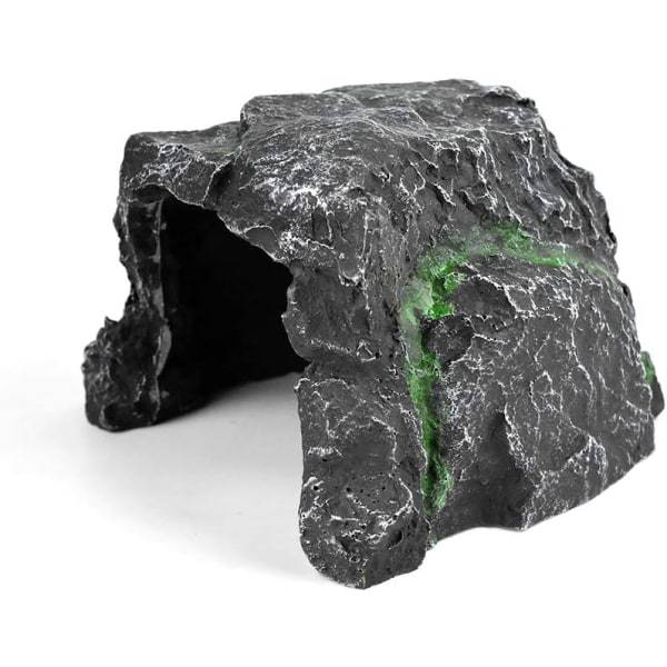 Reptil terrarium med klatreplatform i harpiks til at gemme sig