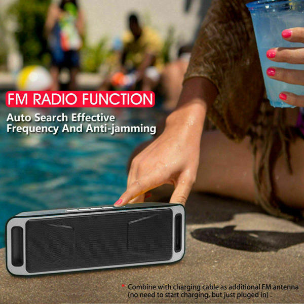 TRÅDLÖS BLUETOOTH-HÖGTALARE BÄRBAR HÖG BAS INOMHUS UTOMHUS STEREO HÖGTALARE röd